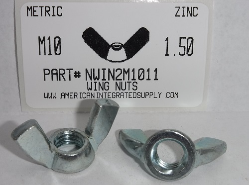 M10-1.50 WING NUT STEEL ZINC PLATED D315