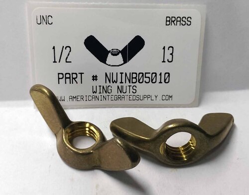 1/2-13 WING NUT SOLID BRASS