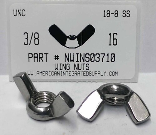 3/8-16 WING NUT 18-8 STAINLESS STEEL