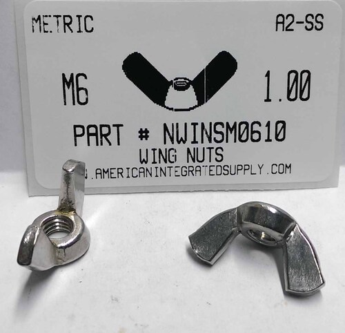 M6-1.00 WING NUT A2 STAINLESS STEEL D315