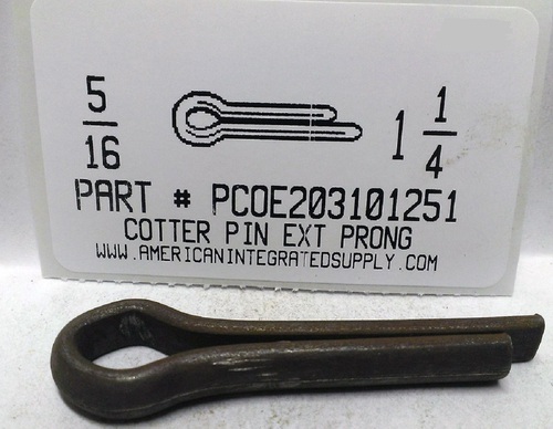 5/16X1-1/4 COTTER PIN EXTENDED PRONG STEEL PLAIN