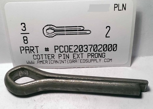 3/8X2 COTTER PIN EXTENDED PRONG STEEL PLAIN