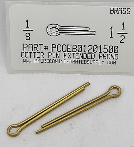 1/8X1-1/2 COTTER PIN EXTENDED PRONG BRASS