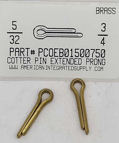 5/32X3/4 COTTER PIN EXTENDED PRONG BRASS