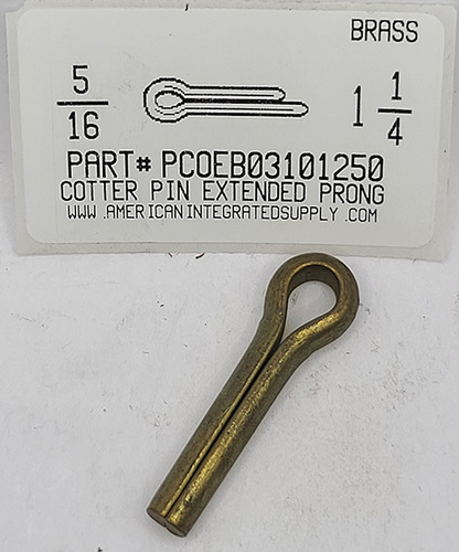 5/16X1-1/4 COTTER PIN EXTENDED PRONG BRASS (DISCONTINUED)