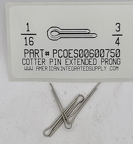 1/16X3/4 COTTER PIN EXTENDED PRONG 18-8 STAINLESS STEEL