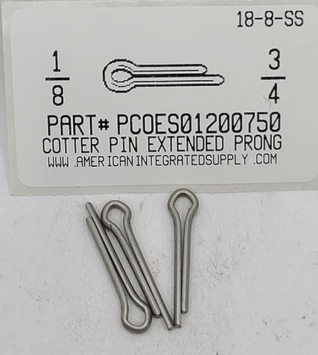 1/8X3/4 COTTER PIN EXTENDED PRONG 18-8 STAINLESS STEEL