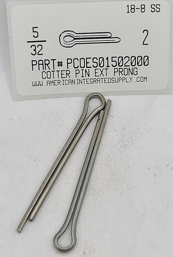 5/32X2 COTTER PIN EXTENDED PRONG 18-8 STAINLESS STEEL