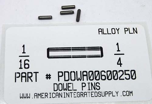 1/16X1/4 DOWEL PIN ALLOY STEEL PLAIN