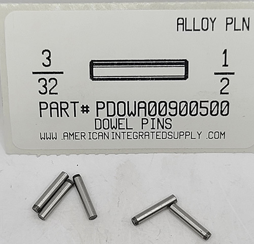 3/32X1/2 DOWEL PIN ALLOY STEEL PLAIN