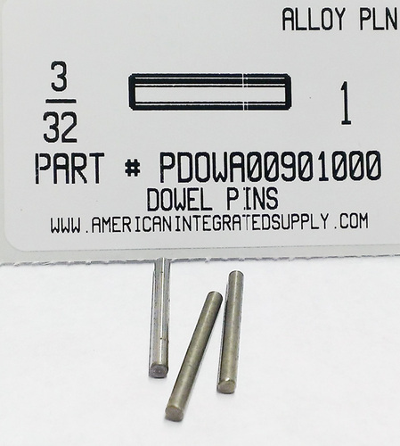 3/32X1 DOWEL PIN ALLOY STEEL PLAIN