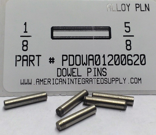 1/8X5/8 DOWEL PIN ALLOY STEEL PLAIN