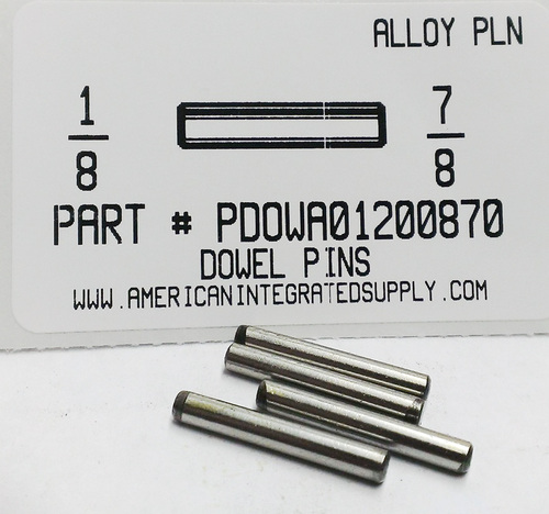 1/8X7/8 DOWEL PIN ALLOY STEEL PLAIN