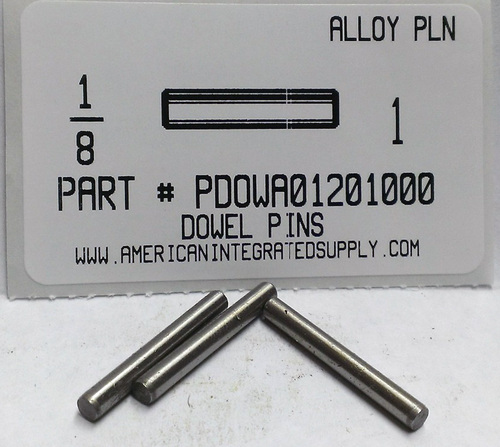 1/8X1 DOWEL PIN ALLOY STEEL PLAIN