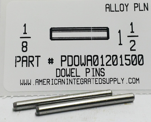 1/8X1-1/2 DOWEL PIN ALLOY STEEL PLAIN