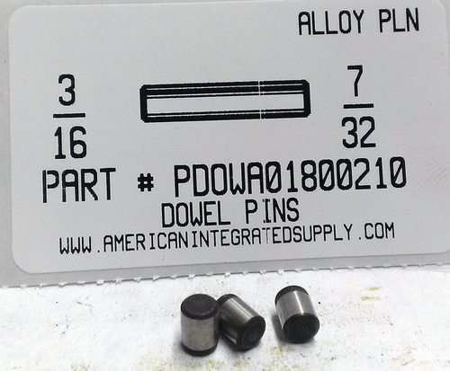 3/16X7/32 DOWEL PIN ALLOY STEEL PLAIN (DISCONTINUED)