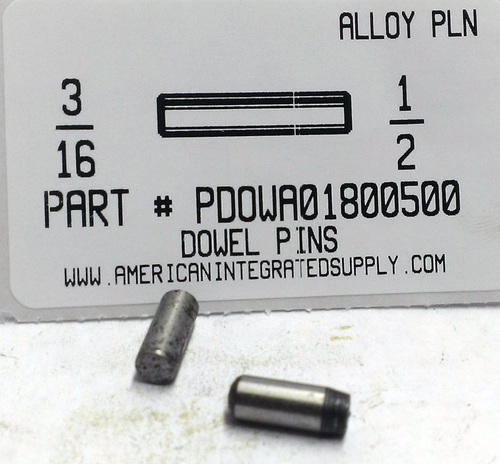 3/16X1/2 DOWEL PIN ALLOY STEEL PLAIN