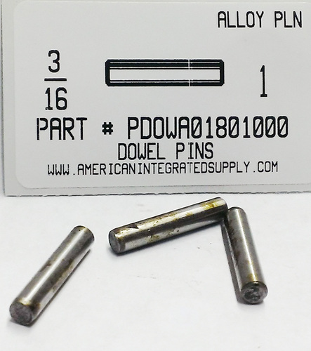 3/16X1 DOWEL PIN ALLOY STEEL PLAIN