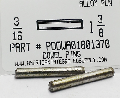 3/16X1-3/8 DOWEL PIN ALLOY STEEL PLAIN