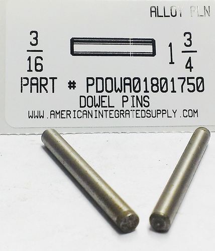 3/16X1-3/4 DOWEL PIN ALLOY STEEL PLAIN