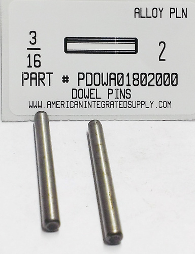 3/16X2 DOWEL PIN ALLOY STEEL PLAIN