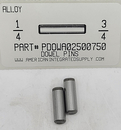 1/4X3/4 DOWEL PIN ALLOY STEEL PLAIN