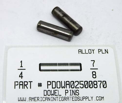 1/4X7/8 DOWEL PIN ALLOY STEEL PLAIN