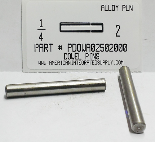 1/4X2 DOWEL PIN ALLOY STEEL PLAIN