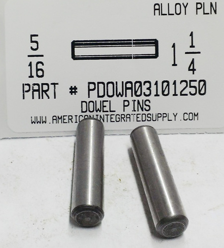 5/16X1-1/4 DOWEL PIN ALLOY STEEL PLAIN