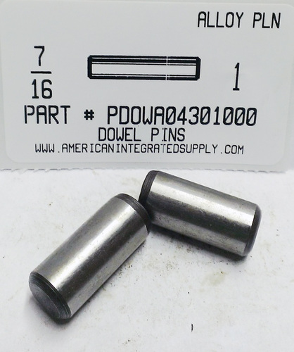 7/16X1 DOWEL PIN ALLOY STEEL PLAIN