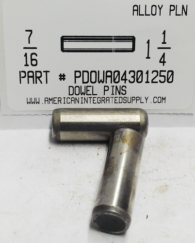 7/16X1-1/4 DOWEL PIN ALLOY STEEL PLAIN