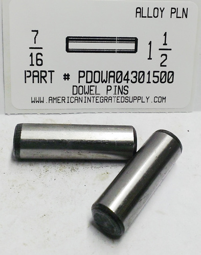 7/16X1-1/2 DOWEL PIN ALLOY STEEL PLAIN