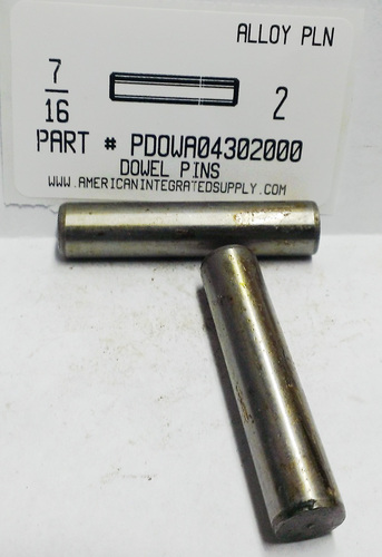 7/16X2 DOWEL PIN ALLOY STEEL PLAIN