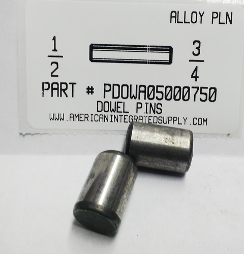 1/2X3/4 DOWEL PIN ALLOY STEEL PLAIN (DISCONTINUED)