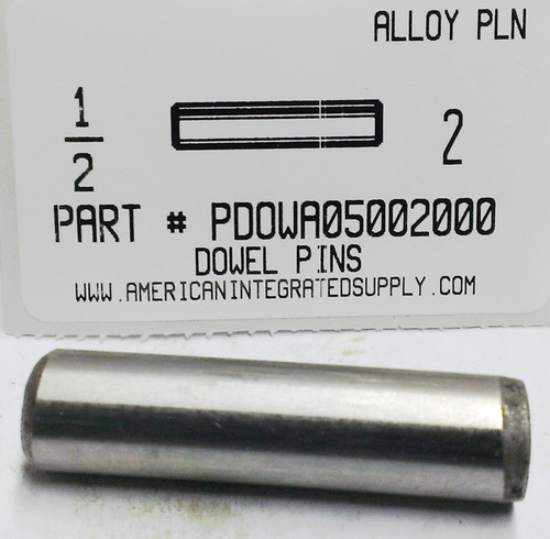 1/2X2 DOWEL PIN ALLOY STEEL PLAIN