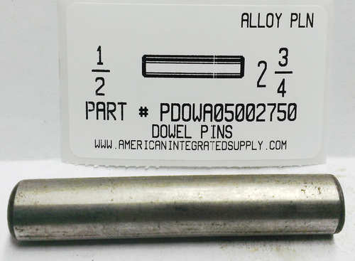 1/2X2-3/4 DOWEL PIN ALLOY STEEL PLAIN