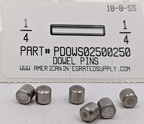 1/4X1/4 DOWEL PIN 18-8 STAINLESS STEEL