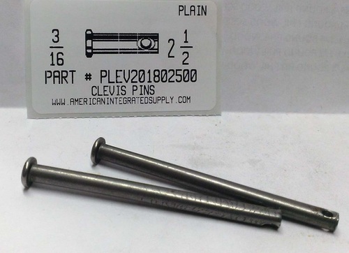 3/16X2-1/2  CLEVIS PIN STEEL PLAIN