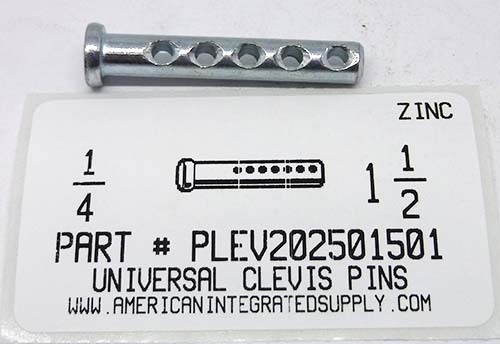 1/4X1-1/2 UNIVERSAL CLEVIS PIN STEEL ZINC PLATED