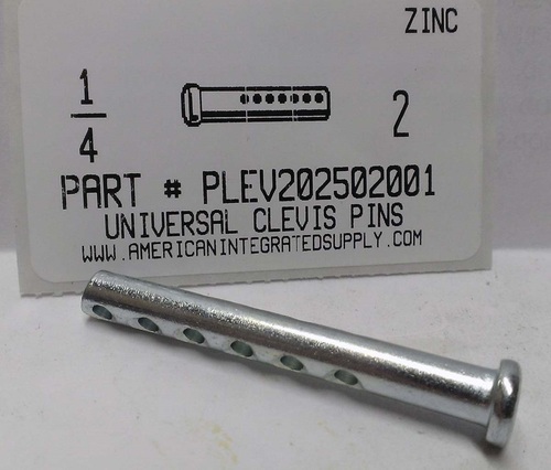 1/4X2 UNIVERSAL CLEVIS PIN STEEL ZINC PLATED