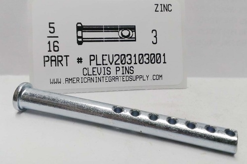 5/16X3 UNIVERSAL CLEVIS PIN STEEL ZINC PLATED