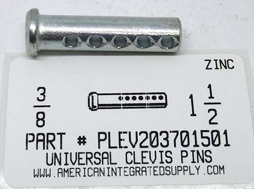 3/8X1-1/2 UNIVERSAL CLEVIS PIN ZINC PLATED