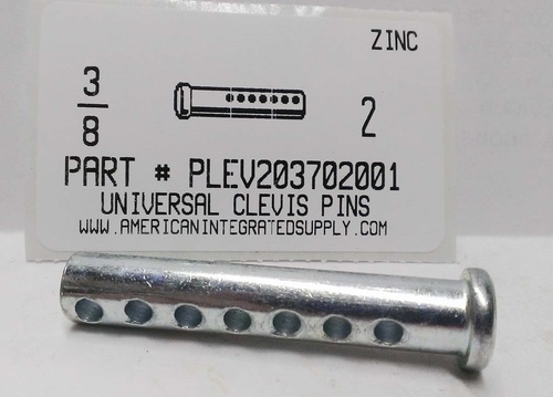 3/8X2 UNIVERSAL CLEVIS PIN STEEL ZINC PLATED