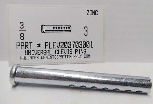 3/8X3 UNIVERSAL CLEVIS PIN ZINC PLATED