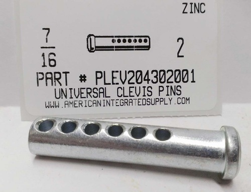 7/16X2 UNIVERSAL CLEVIS PIN ZINC PLATED