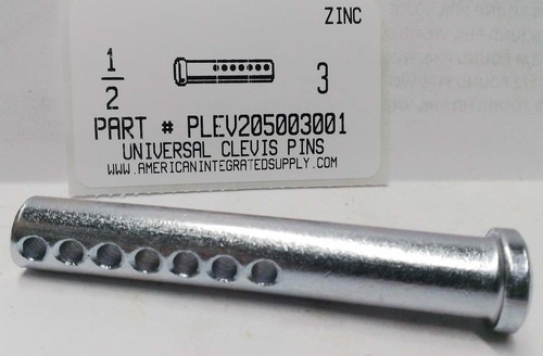 1/2X3 UNIVERSAL CLEVIS PIN ZINC PLATED