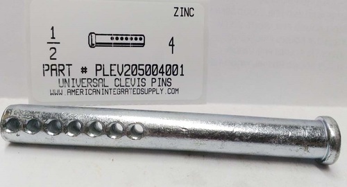 1/2X4 UNIVERSAL CLEVIS PIN ZINC PLATED