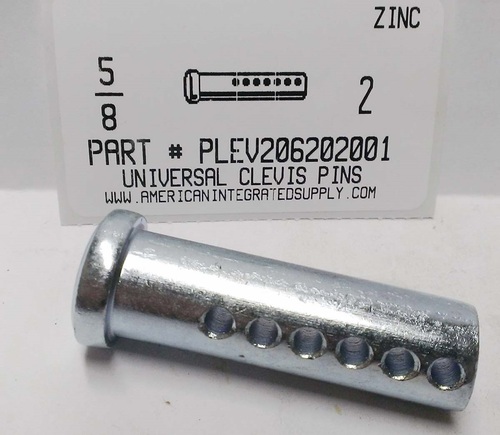 5/8X2 UNIVERSAL CLEVIS PIN ZINC PLATED