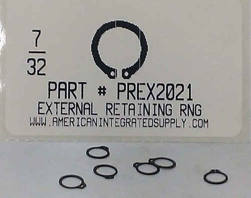 7/32" EXTERNAL RETAINING RING .190 GROOVE .196 FREE ID