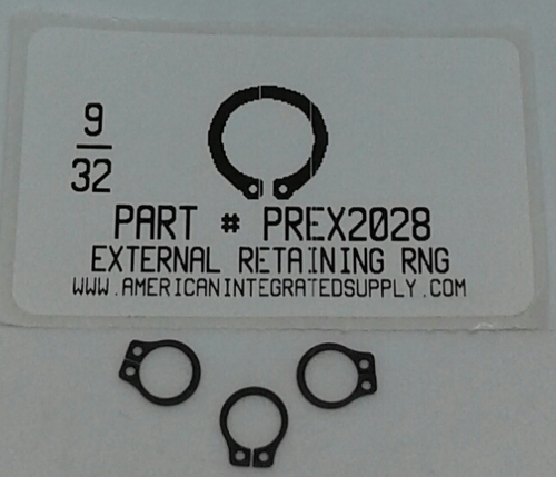 9/32" EXTERNAL RETAINING RING .261 GROOVE .256 FREE ID